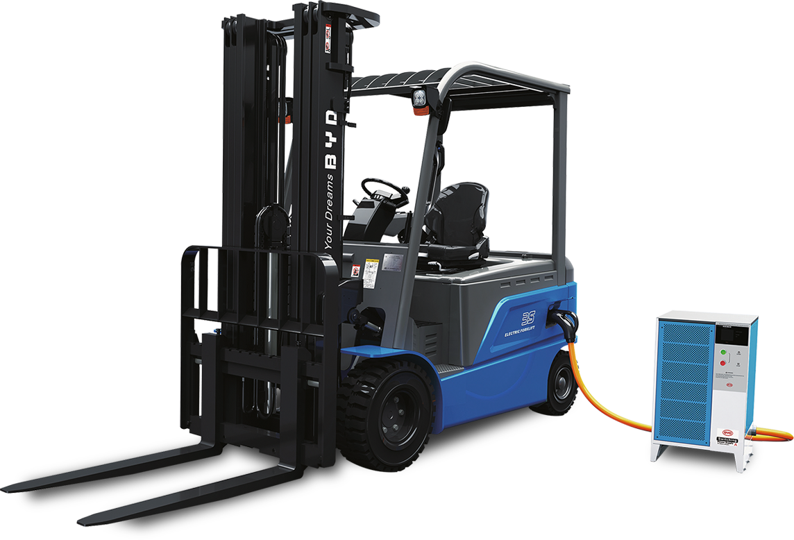 Carrello elevatore elettrico al litio BYD